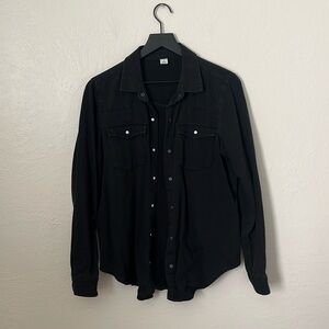 Women’s size medium western black button down shirt
